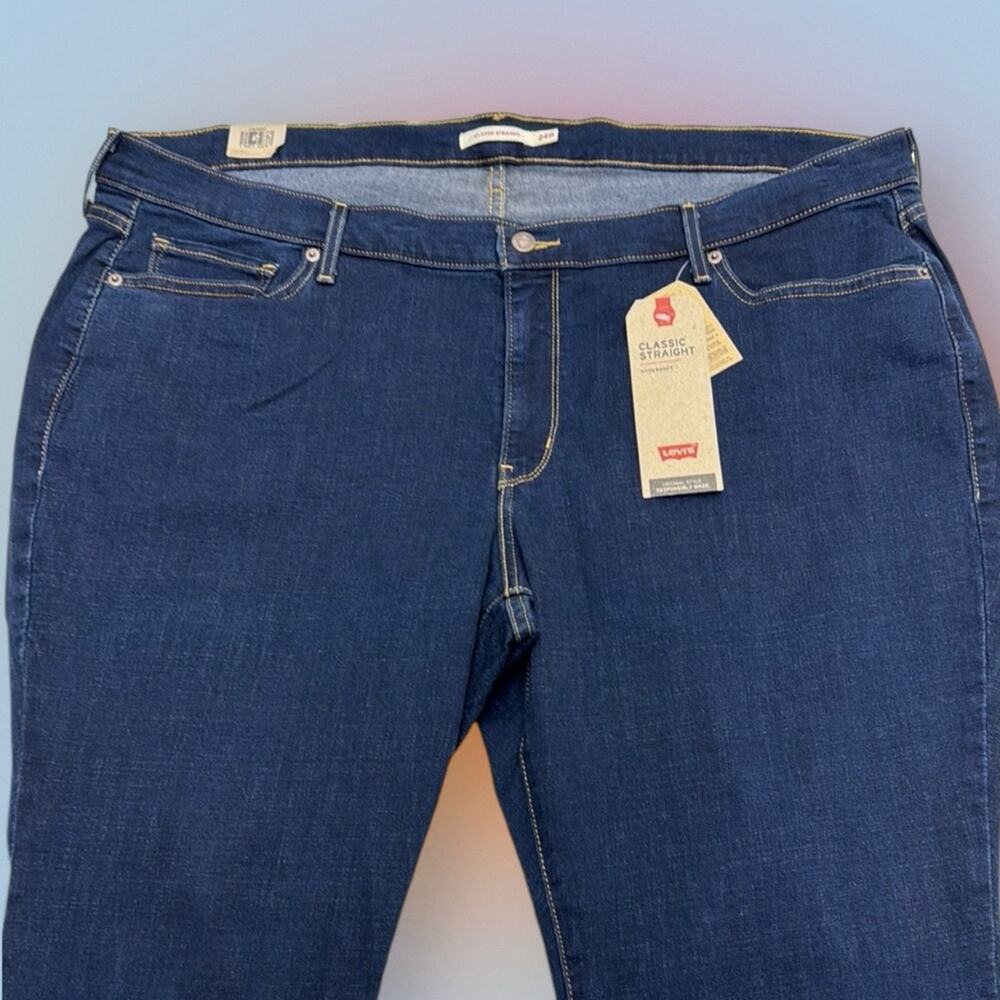 LEVI’S Women's 24 CLASSIC STRAIGHT Blue Jeans